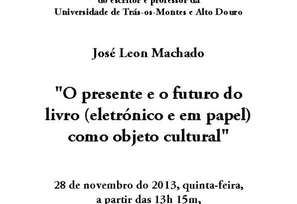 Conferência de José Leon Machado_cartaz